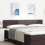 VidaXL Tăblie de pat design linii, maro &icirc;nchis, 200 cm, textil