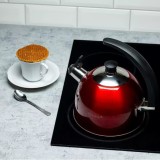 Ceainic Inox 2.6L Rosu Como Kassel - Fierbator Traditional Aragaz/Inductie