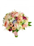 Buchet mediu personalizabil cu bujori si floarea miresei (Multicolor), Eventissimi&reg;