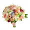 Buchet mediu personalizabil cu bujori si floarea miresei (Multicolor)