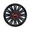 Set 4 capace roti Negre Cu Inel Rosu Active R15 pentru gama auto Mini