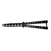Briceag de antrenament DEPOX&reg;, model fluture, Distortion. otel, 22.5 cm, Negru