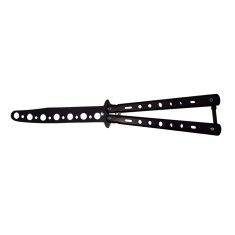 Briceag de antrenament DEPOX&reg;, model fluture, Distortion. otel, 22.5 cm, Negru