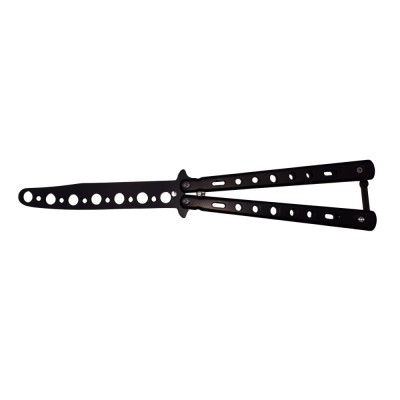 Briceag de antrenament IdeallStore&amp;reg;, model fluture, Distortion. otel, 22.5 cm, Negru foto