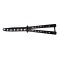 Briceag de antrenament DEPOX&reg;, model fluture, Distortion. otel, 22.5 cm, Negru