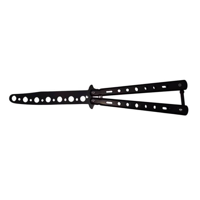 Briceag de antrenament IdeallStore&reg;, model fluture, Distortion. otel, 22.5 cm, Negru