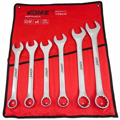 Set chei combinate inelare si drepte 34-50mm 6 elemente V35430 Verke foto