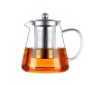 Ceainic Sticla Borosilicata 950ml cu Infuzor si Capac Metalic Clarice Jovy - Rezistent Termic, Design Elegant