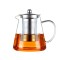 Ceainic 950 ml CLARICE, sticla borosilicata cu infuzor si capac metalic