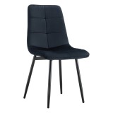 Cumpara ieftin Scaun dining catifea neagra metal Damia 45x58x89 cm