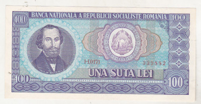 bnk bn Romania 100 lei 1966 unc foto