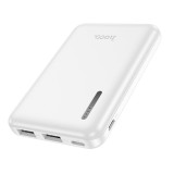 Baterie externa 2x usb, tipe-c, micro-usb, 500mah hoco journey, alb