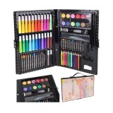 Cumpara ieftin Set,trusa de pictura completa pentru copii,desenat,colorat si pictat,86 piese - Negru, Ks