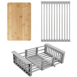 Set accesorii pentru chiuvetă de bucătărie 3 piese REA Grey