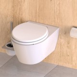 SCH&Uuml;TTE Scaun de toaletă cu &icirc;nchidere soft &bdquo;SPIRIT WHITE&rdquo; alb mat