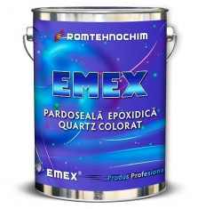 Pardoseala Epoxidica Decorativa - Cuartz Colorat EMEX, Rosu, - Bidon 20 Kg foto