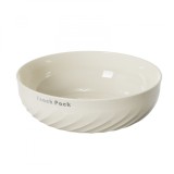 Bol cu un singur strat, flippy, pentru fructe, legume, snacks, 22.4x9 cm, crem