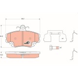 Set placute frana fata TRW, Dacia Logan, 2004-, Sandero, 2008-; Renault Clio II, 1998-2016, Thalia I, 1998-, Thalia II, 2008-, Twingo I, 1993-2012, T