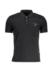 Tricou polo barbati, cu mini logo brodat, Regular fit, Negru (Marime: L) foto
