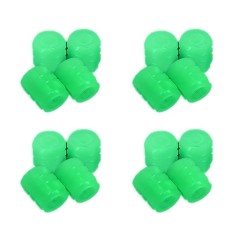 Set 16 capace pentru supapa cauciucuri, fosforescente, universale, ABS, verde