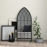 vidaXL Oglindă, negru, 100x45 cm, fier, utilizare &icirc;n interior