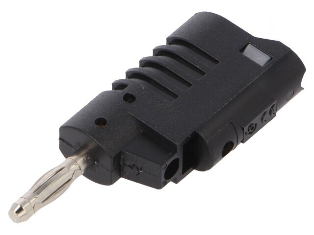 Mufă Banană 4mm 36A Neagră Neizolată