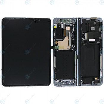 Samsung Galaxy Fold (SM-F900F) Unitate de afișare spațiu complet argintiu GH82-20132A foto
