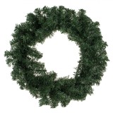 Coroniță Decorativă Crăciun, 60cm, 120 Ramuri, Verde, PVC, Oem
