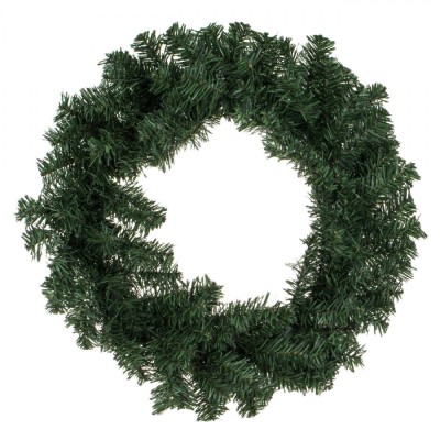 Coroniță Decorativă Crăciun, 60cm, 120 Ramuri, Verde, PVC foto