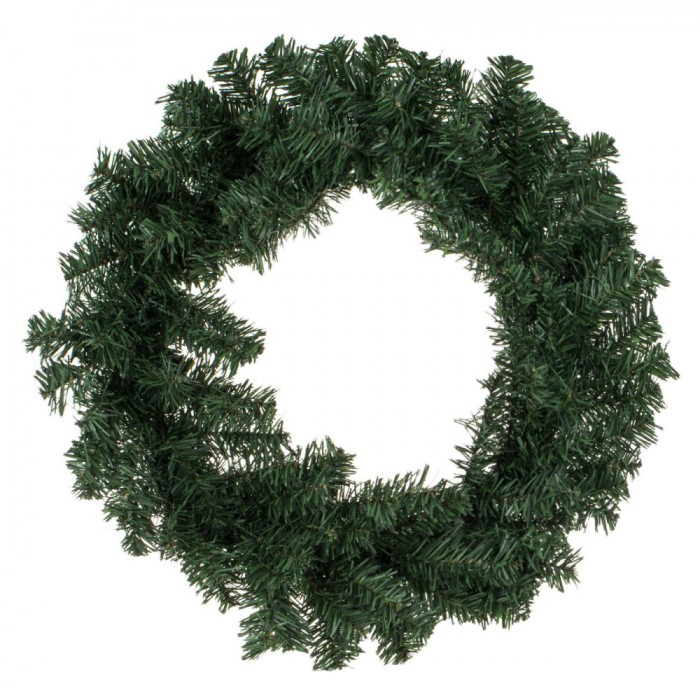 Coroniță Decorativă Crăciun, 60cm, 120 Ramuri, Verde, PVC