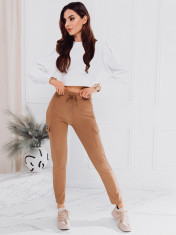 Pantaloni cargo femei PLR065 - camel foto