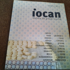 Iocan , revista de proza scurta , 2016 , an 1 , nr. 1 , Florin Iaru , M. Chivu