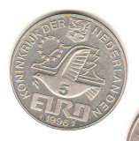 SV * Olanda 5 EURO / GULDEN 1996 * WILLEM BARENTZA * AUNC+, Europa, Cupru-Nichel