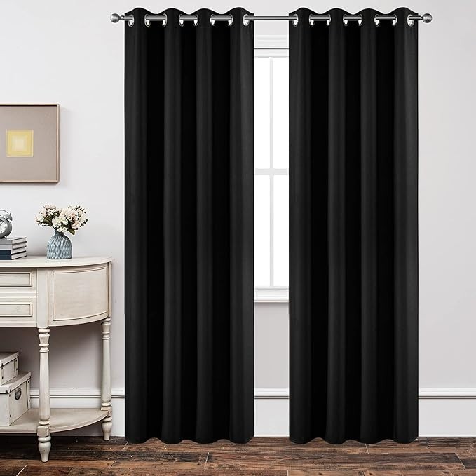 Draperie blackout uni, negru
