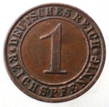 1.250 GERMANIA WEIMAR 1 REICHSPFENNIG 1927 G