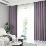 Draperie din catifea blackout cu rejansa transparenta cu ate pentru galerie, Madison, 200x260 cm, densitate 700 g/ml, Venus, 1 buc