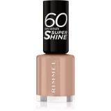 Rimmel 60 Seconds Super Shine lac de unghii culoare 708 Kiss In The Nude 8 ml