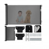 Poarta Protectie Copii Retractabila Ruhhy, 13x160x85 cm, Negru - Plasa Siguranta Scari, Usi, Animale