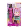 BARBIE SET DE JOACA PAPUSA BARBIE BRUNETA FACE CARIERA PEDIATRU, Mattel