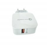 Cumpara ieftin Incarcator rapid de retea, cu un port USB, QC 3.0, 3.4A, alb, Diversi Producatori