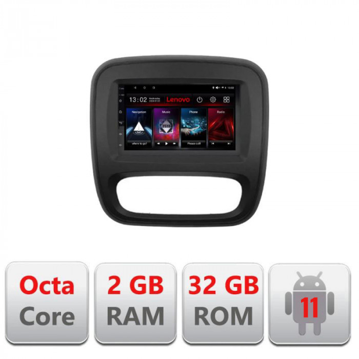Navigatie dedicata Renault Trafic 2014-2017 D-rt09 Lenovo Octa Core cu Android Radio Bluetooth Internet GPS WIFI DSP 2+32 GB 4G CarStore Technology