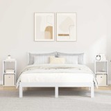 vidaXL Noptieră cu sertar 2 pcs Alb 30,5 x 27 x 59,5 cm Lemn compozit 8000613