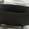 Cadă Freestanding Neagră &bdquo;Ribbed Elegance&rdquo; 1700&times;850&times;580mm