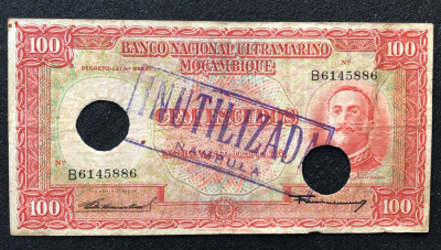 Mozambic 100 escudos 1958 Aires de Ornelas foto