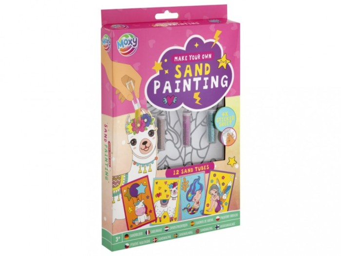 Set creativ DIY Pictura cu nisip si abtibilduri, Animale dragalase
