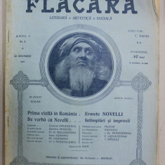 FLACARA , REVISTA LITERARA , ARTISTICA , SOCIALA , ANUL I , NR. 6 , 26 NOIEMBRIE , 1911