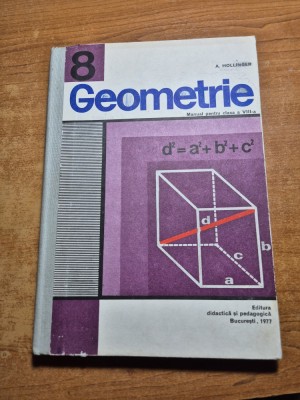 manual de geometrie - pentru clasa a 8-a - din anul 1977 foto