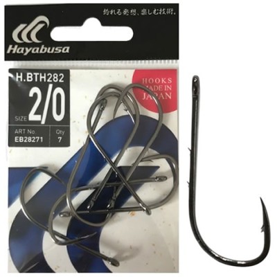 Carlige HAYABUSA BTH 282 BN Bait Holder Barbed Hook Nr.2, 8buc/pac foto