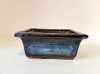 Ghiveci bonsai, ceramica, glazura albastru (M5), 12x9.5cm