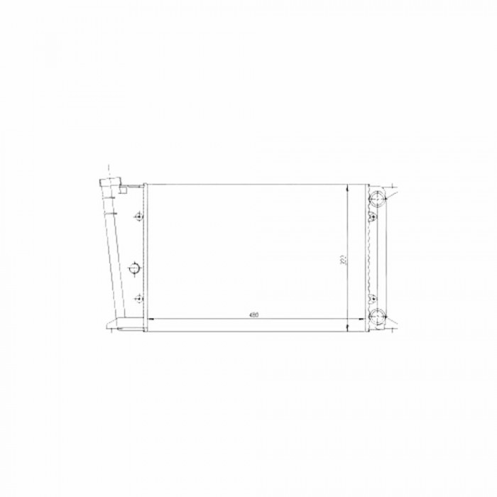 Radiator racire Vw Golf I/Jetta, 01.1976-12.1980 Motor 1, 6 52/55/62kw Cu Ac; 1, 6 55/81kw Fara Ac, Vw Scirocco, 06.1975-08.1981 Motor 1, 6 55kw; 1,